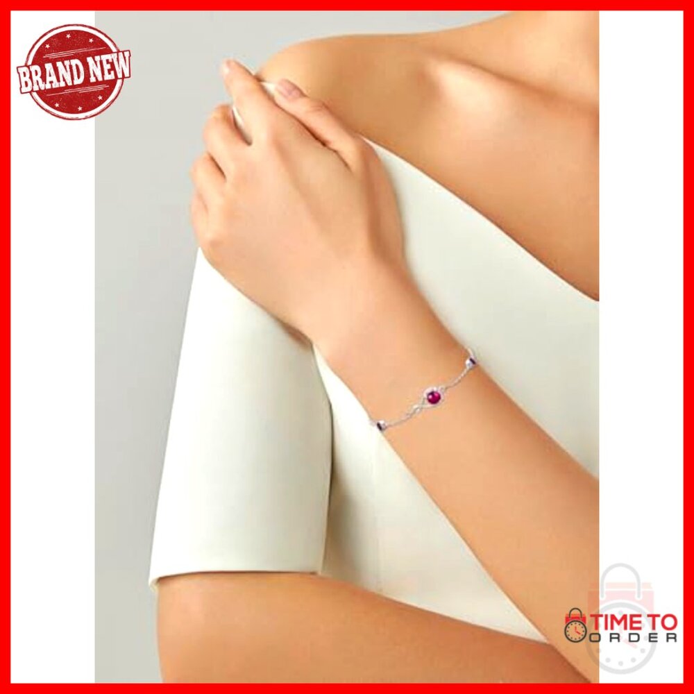 Sterling Silver Infinity Link Ankle Bracelet Adju… - image 3